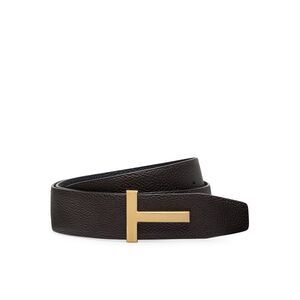 Tom Ford Men Ridge T Reversible Belt In Hammered Leather
